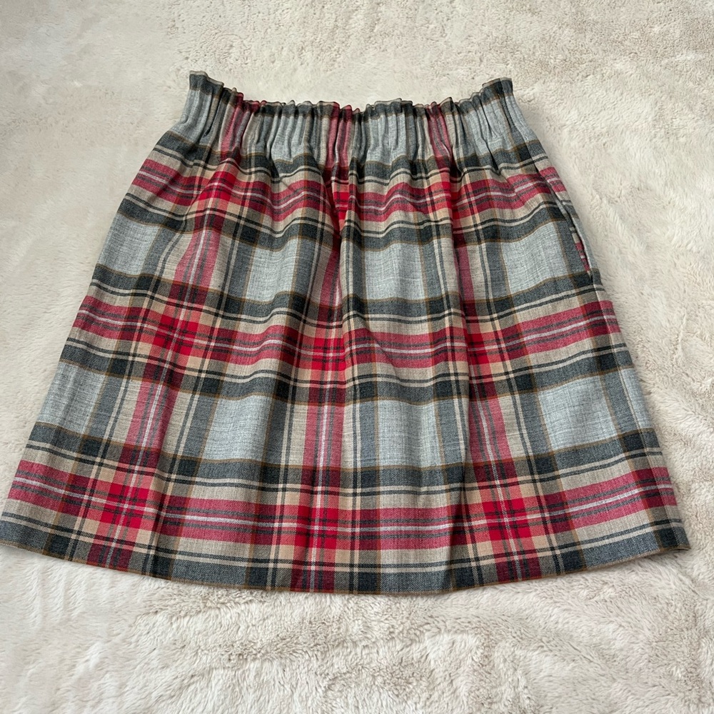 J.Crew Plaid Pull On Wool Blend Skirt - Size 0